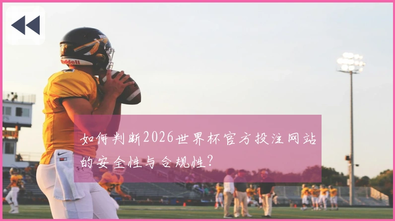 如何判断2026世界杯官方投注网站的安全性与合规性？